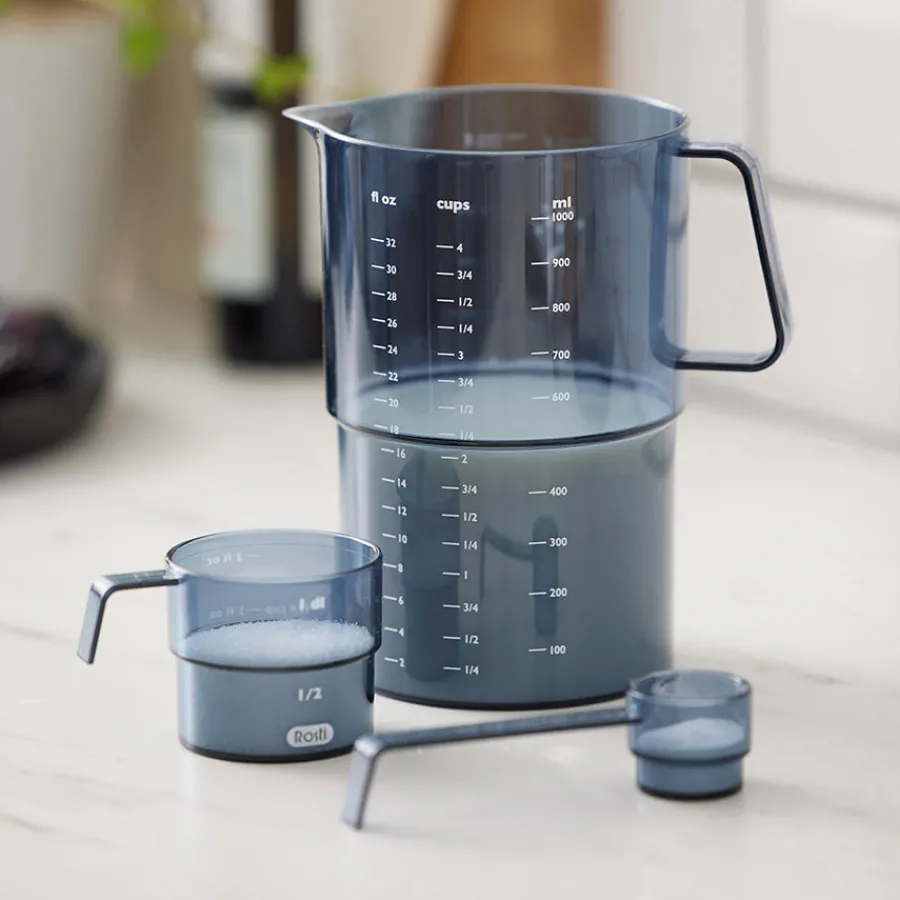 Bakeutstyr|Redskaper>ROSTI Mensura Målesett 3 Deler Dusty Blue
