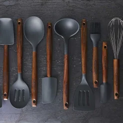 Redskaper>SCANPAN Serveringsskje m/Riller 31cm Karbonisert Ask