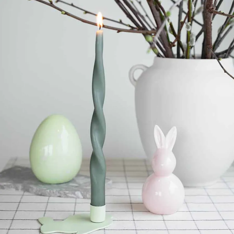 Dekor>SEASONS Easter Collection Egg m/Blomster 12,5cm Grønn