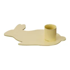Lys>SEASONS Easter Collection Lysestake Hare 12,5cm Gul