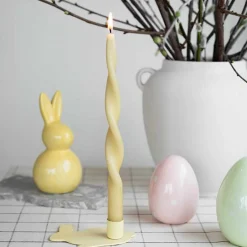 Lys>SEASONS Easter Collection Lysestake Hare 12,5cm Gul