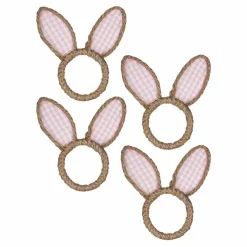 Dekor>SEASONS Easter Collection Serviettring m/Kaninører 4pk Rosa