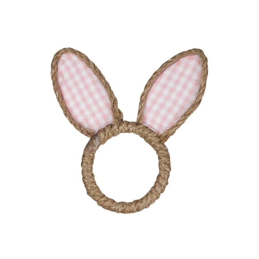 Dekor>SEASONS Easter Collection Serviettring m/Kaninører 4pk Rosa