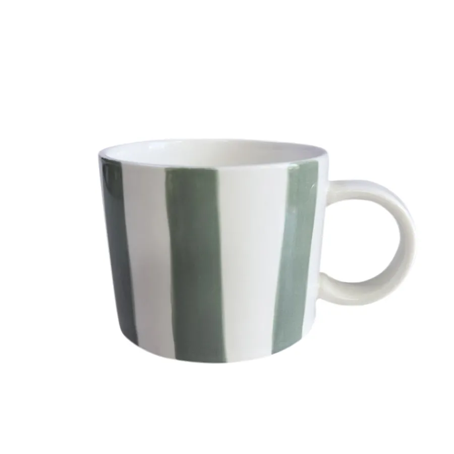 Krus>SEASONS Fall Collection Krus 28cl Stående Striper Grønn