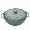Støpejern>SEASONS Fall Collection Støpejernsgryte 26cm 3L Lokk Blomst Grønn