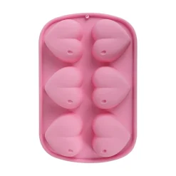 Bakeutstyr|Redskaper>SEASONS Love Collection Bakeform Hjerter Silikon 25,5x17x3cm Rosa