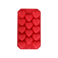 Redskaper>SEASONS Love Collection Isbitform Hjerter Silikon 22x11x2cm Rød