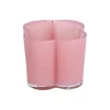 Lys>SEASONS Love Collection Lyslykt Blomst 8x8,5cm Mørk Rosa