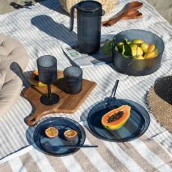 Tallerkener|Asjetter>SEASONS Summer Collection Asjett m/Riller 20cm Marine