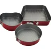 Bakeutstyr>CHRISTIANIA 1739 Springform Sett Rød 3pk 24cm / 26cm / 27cm