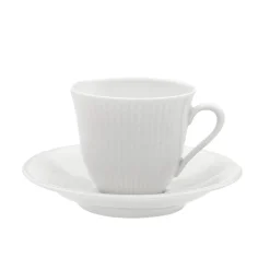 Kopper>RÖRSTRAND Swedish Grace Kaffekopp 16cl & Skål Snø/Hvit
