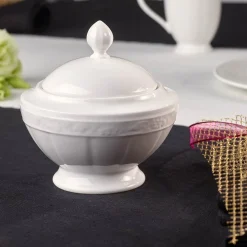 Skåler>VILLEROY & BOCH White Pearl Sukkerskål 35cl med Lokk
